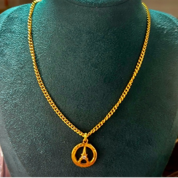 CELINE Eiffel Tower Pendant Necklace - Picture 7 of 8